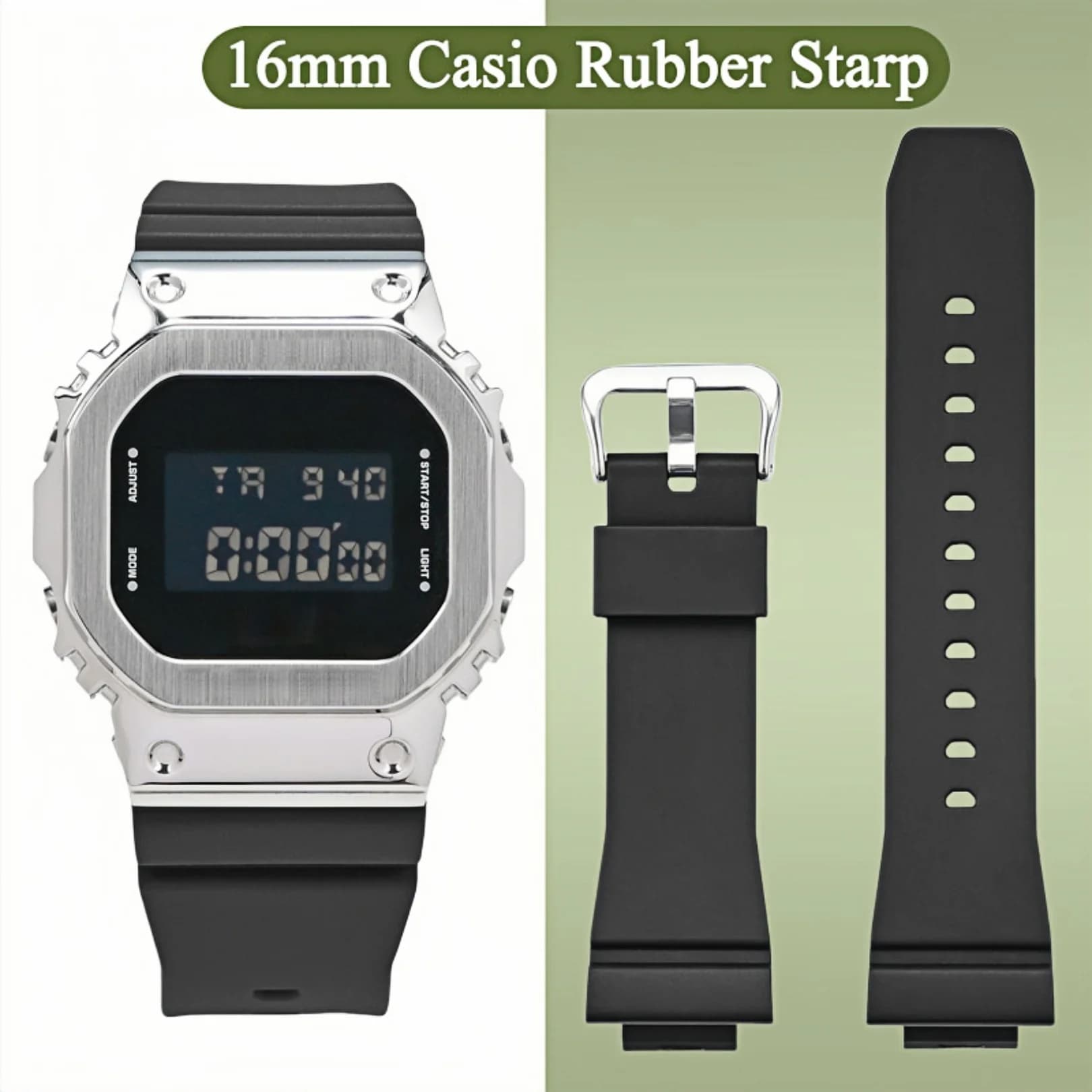 Orologio in gomma da 16 mm starp per Casio g-shock GM-5600/GA2100/GM2100 cinturino sportivo a sgancio rapido accessori braccialetto