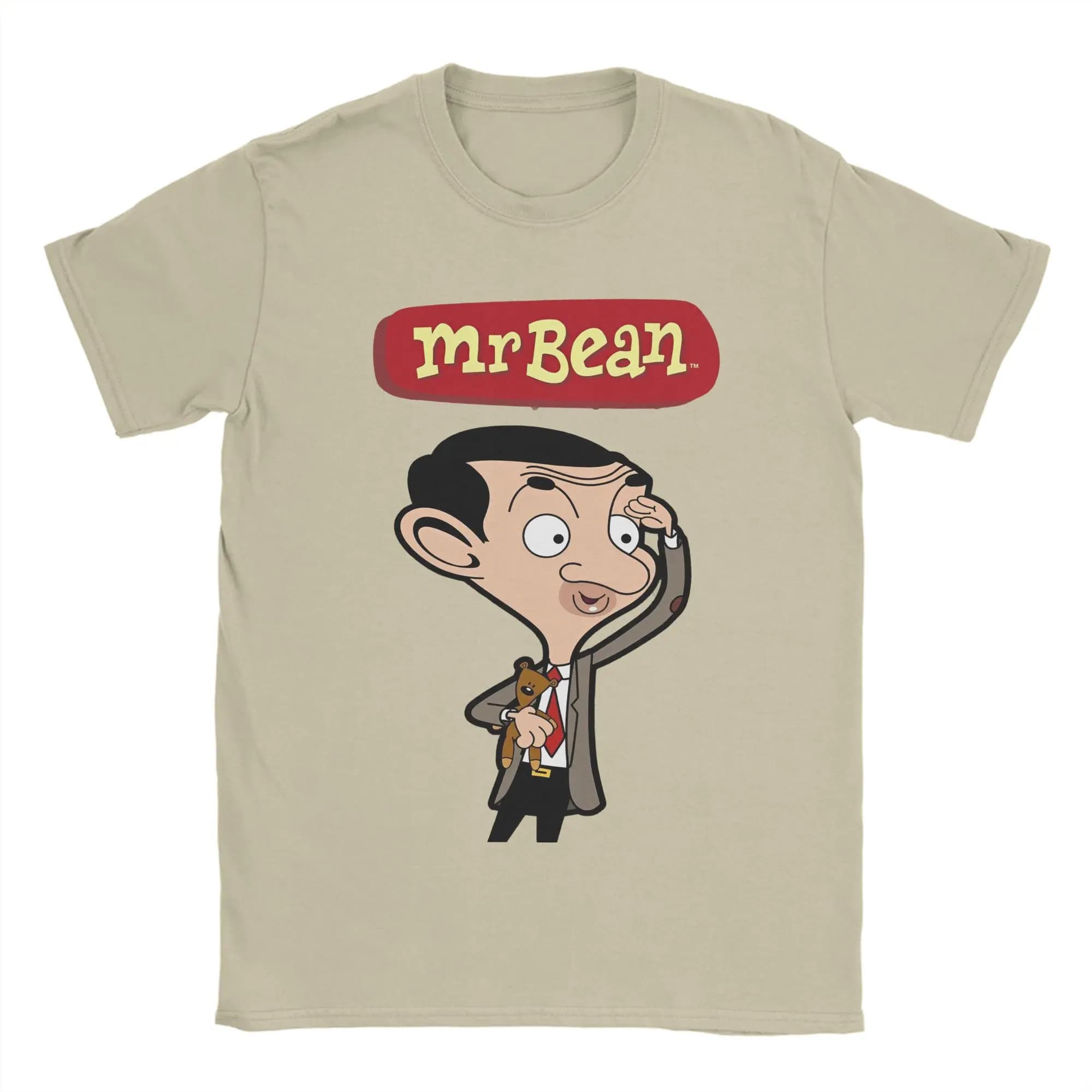 T-shirt Mr Bean Cartoon Abbigliamento in cotone da uomo Harajuku O-collo manica corta