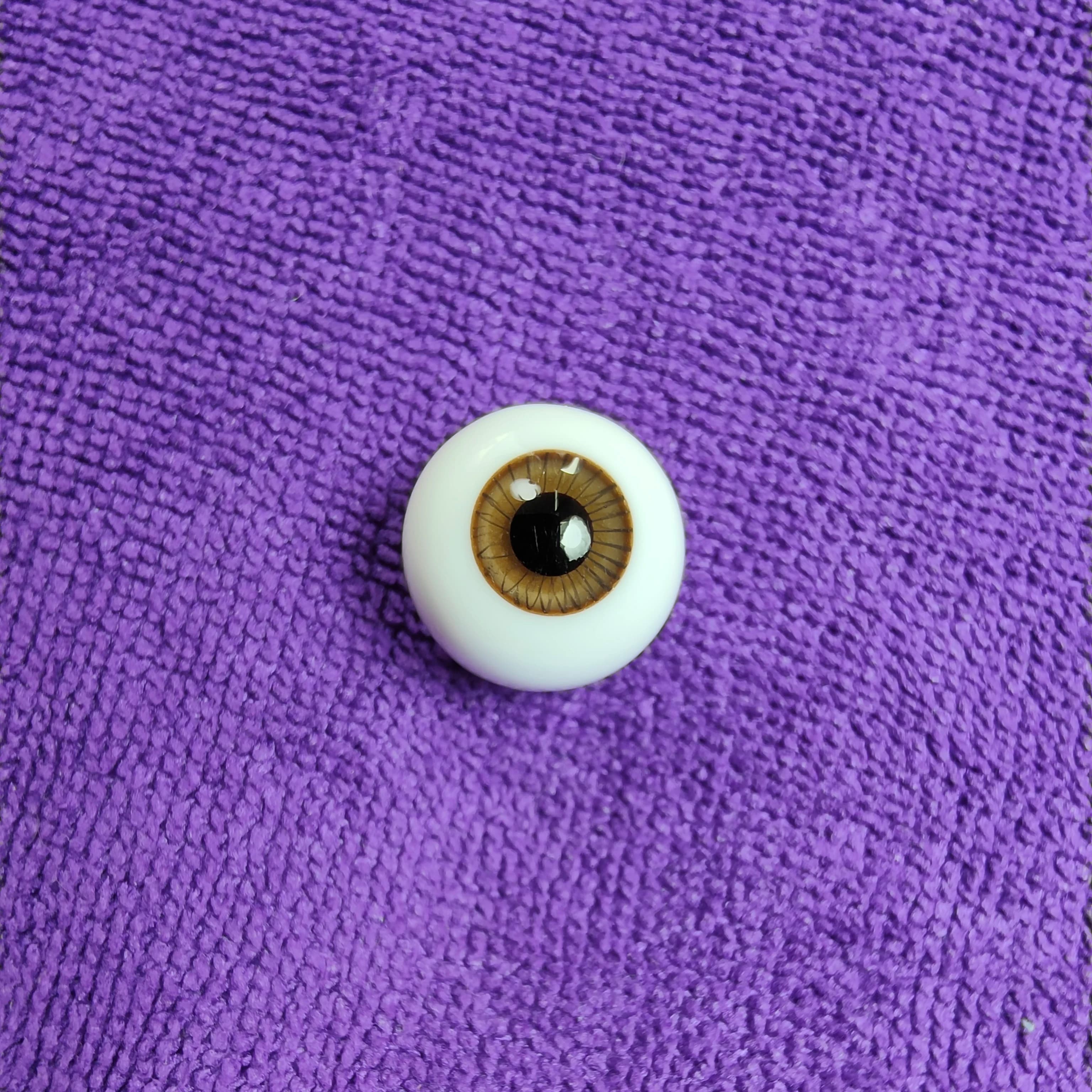 Occhi marroni Sfera rotonda Bulbi oculari in vetro mobili Accessori per bambole Occhi da 16 mm/18 mm Regali giocattolo