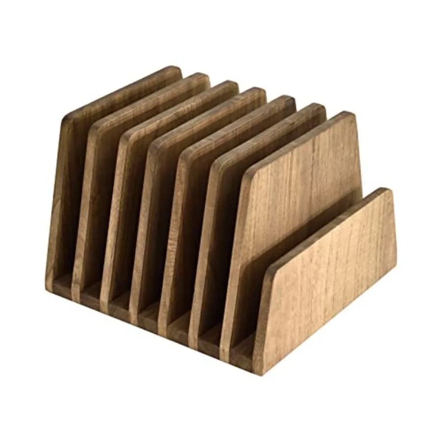 Organizzatore da Scrivania in Legno, Portadocumenti a 7 Scomparti e Classificatore di Lettere, Porta Documenti in Legno per Posta, Cartelle, Fatture, Fogli, Casa e Ufficio