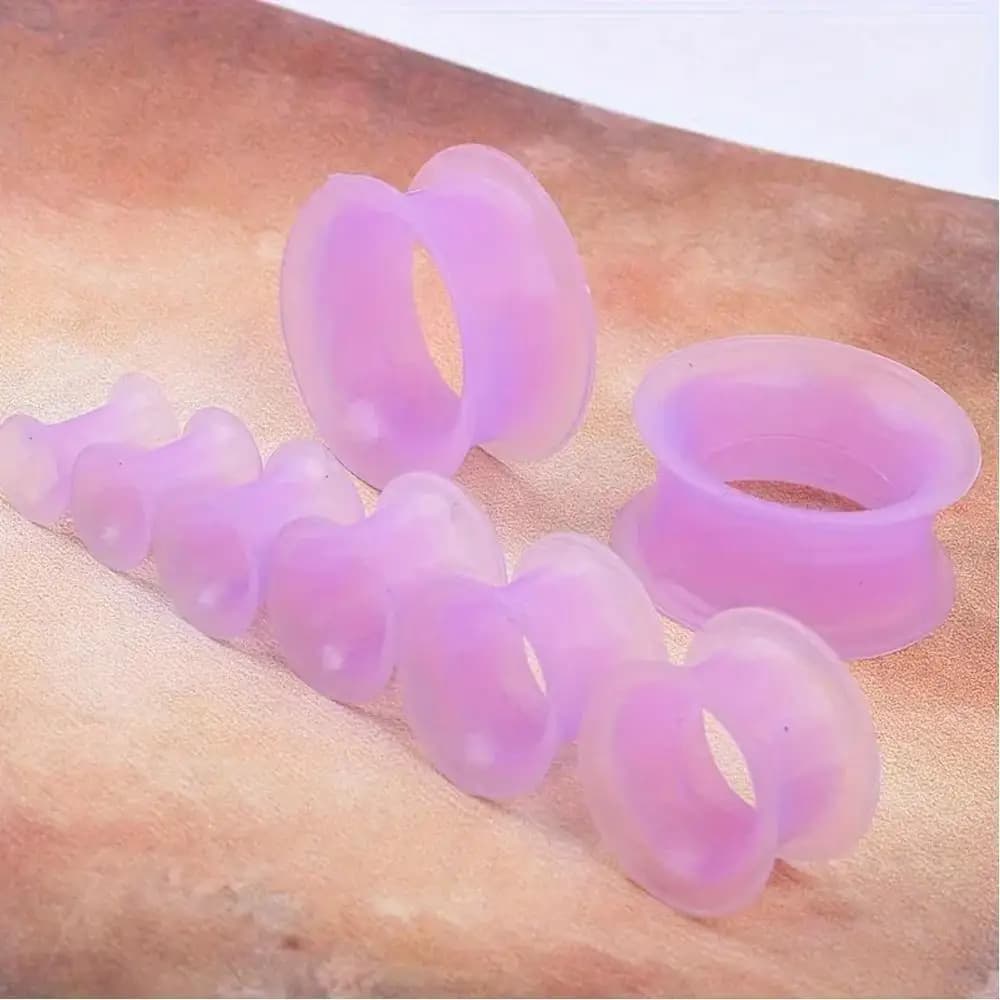1/8 Pairs 6mm-16mm Simple Silicone Ear Expander Ear Stretcher Piercing Jewelry For Men Women Fashionable And Trendy Earrings