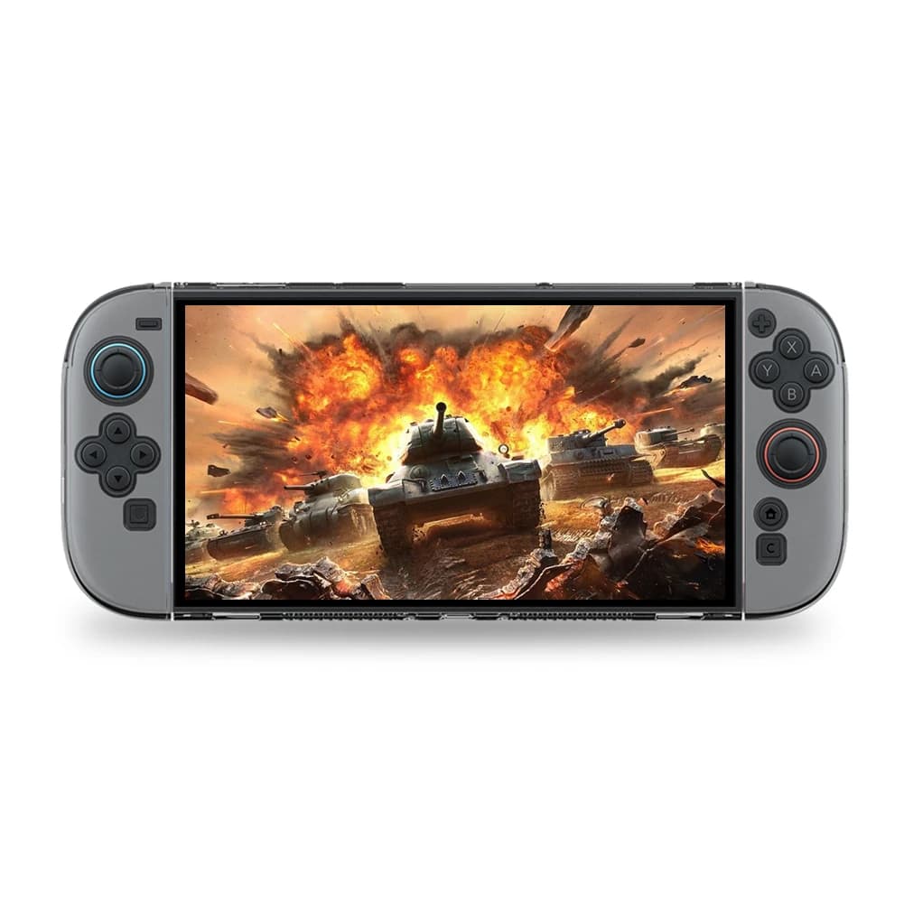 Custodia Protettiva Trasparente Divisibile per 2 Controller Joy-Con NS Switch, in TPU+PC Rigido, Nuovi Accessori per Nintendo Switch 2