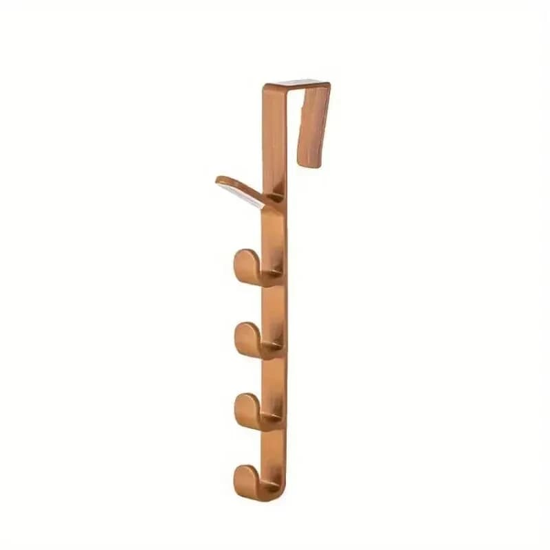 Appendiabiti da porta per camera da letto, 1 pezzo, in plastica, con ganci per organizzazione domestica, porta borse e portaoggetti.