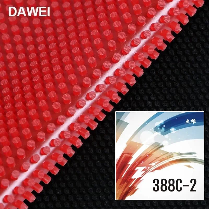 Dawei 388C-2 OX Puntali lunghi Gomma da ping pong Gomma grezza Pips-out Gomma da ping pong per racchetta da ping pong Spugna da ping pong