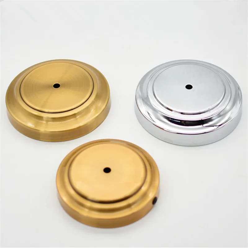 Retro Circular Metal Table Light Plate Chassis - Base Artwork Furnishings Table Lamp Hardware Accessories