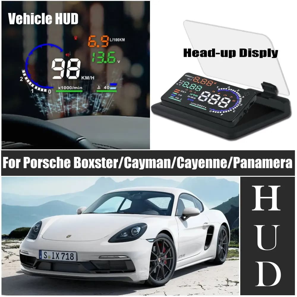 Proiettore LED HUD per parabrezza auto per Porsche Boxster Cayman Cayenne Panamera 987/981/982/955/957/92A/9YA/970