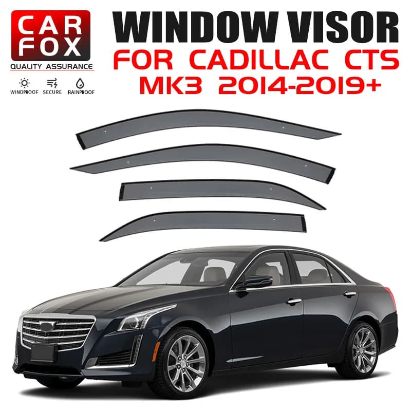 Per CADILLAC CTS 2008-2019+ Deflettori per Finestrini Auto, Tendine Parasole Antipioggia per Finestrini Laterali, Accessori Auto