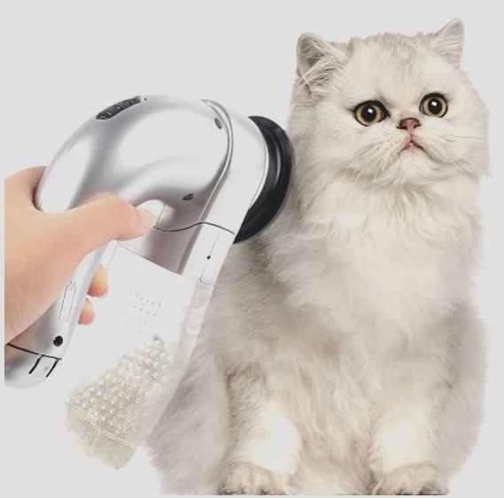 Dispositivo di aspirazione elettrico per peli di animali domestici detergente per massaggi portatile per cani e gatti