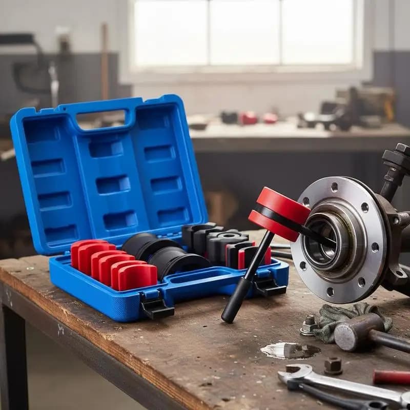 Set di attrezzi per boccole auto da 14 pezzi per manutenzione garage, riparazione auto, officina professionale, adattatori in acciaio al carbonio, custodia per attrezzi, kit di ricambio hardware