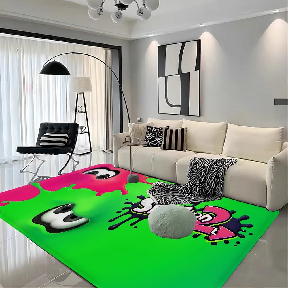 Tappetini per sala giochi Splatoon Retro scelta multipla tappeto da cucina per soggiorno tappeto di benvenuto antiscivolo