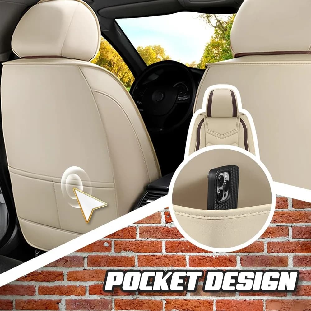 Car seat covers for Buick Enclave 2008-2025, premium leather car seat covers, stylish sports seat covers