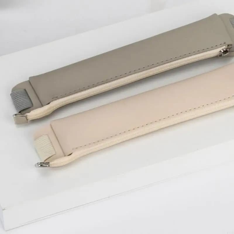 PU Leather Pen Case Pencil Pouches with Adjustable Elastic Band Notebook Pencil Case for Planners Binders Folder Book
