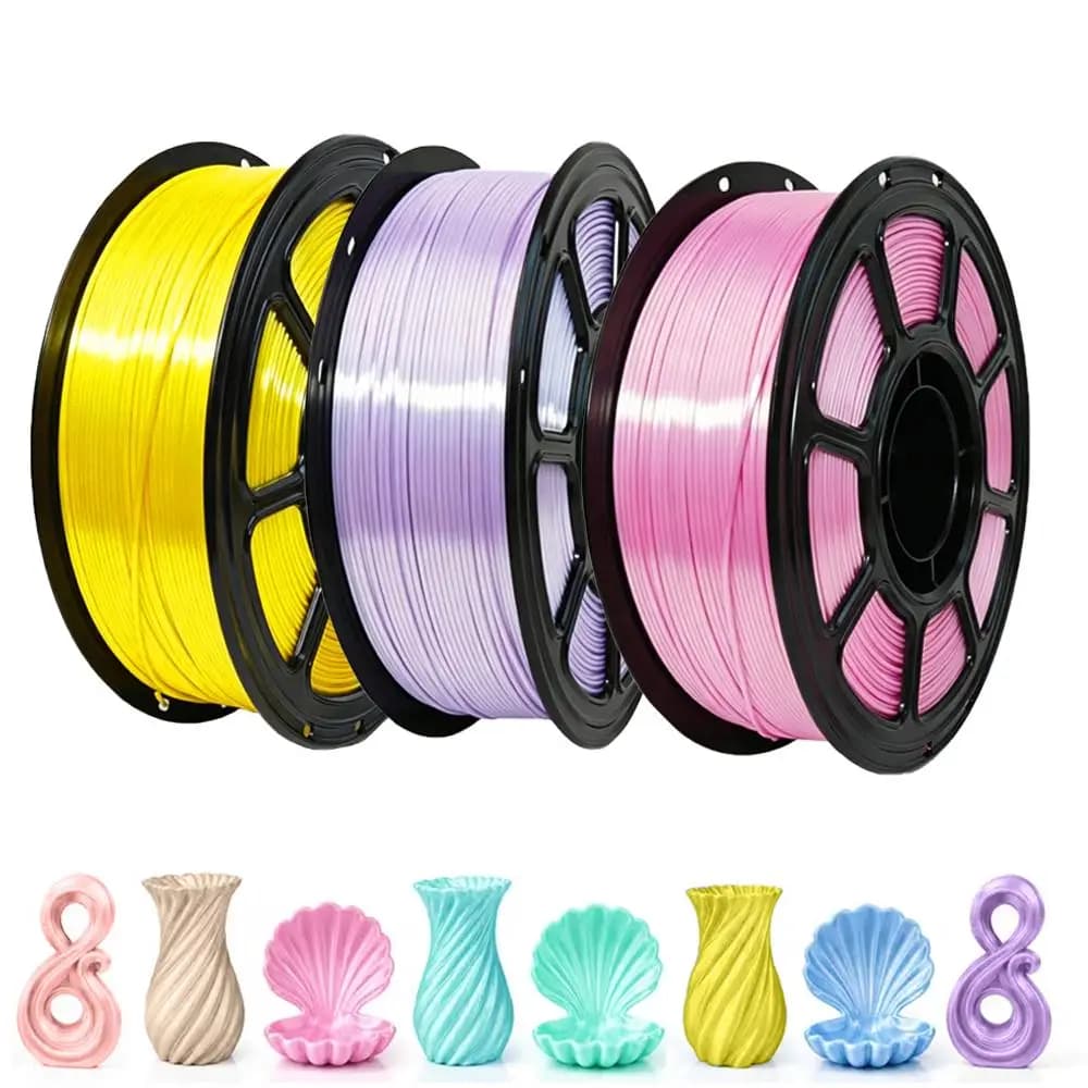 Silk PLA 3D Printer Filament 1.75mm is Suitable For Most 3D Printers, Macaron Color 1kg (2.2 lbs) 1Roll