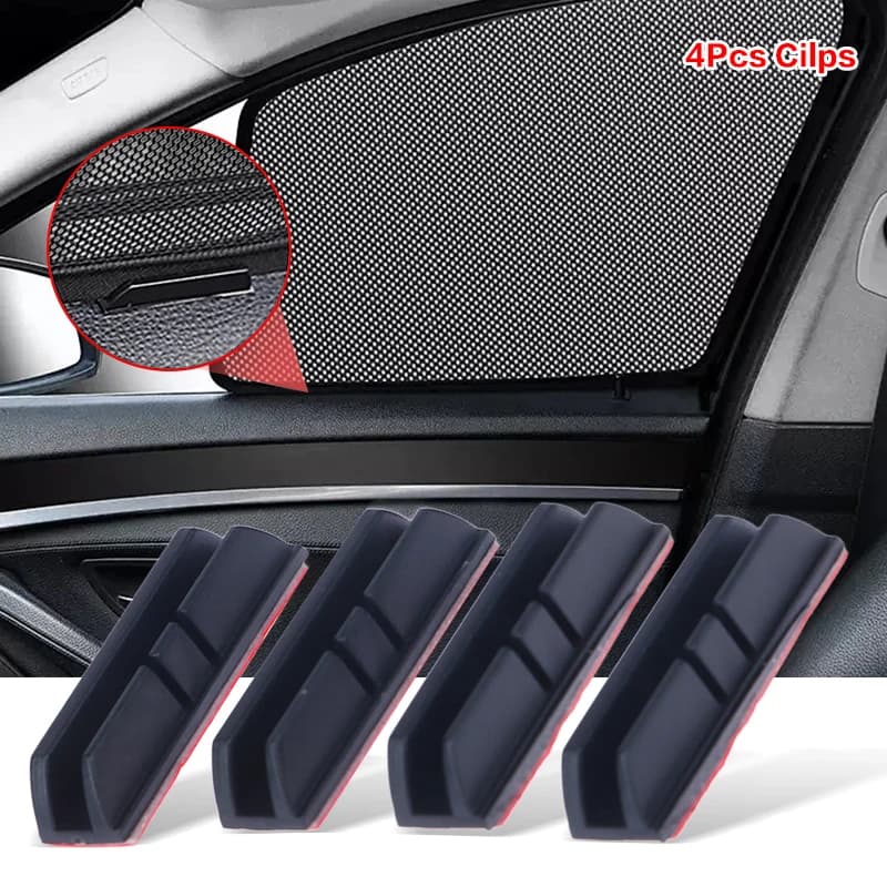 4PCS Magnetic Car Window Shades - Side Window Sunshade Curtain Clips for Summer UV Protection (Universal Fit)