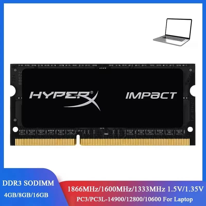 Memoria Ram DDR3L DDR3 4GB 8GB 16GB 1600 1333 1866MHz Sodimm Memoria PC3-12800 14900 10600 Laptop 1.35V 1.5V 204Pin Notebook RAM