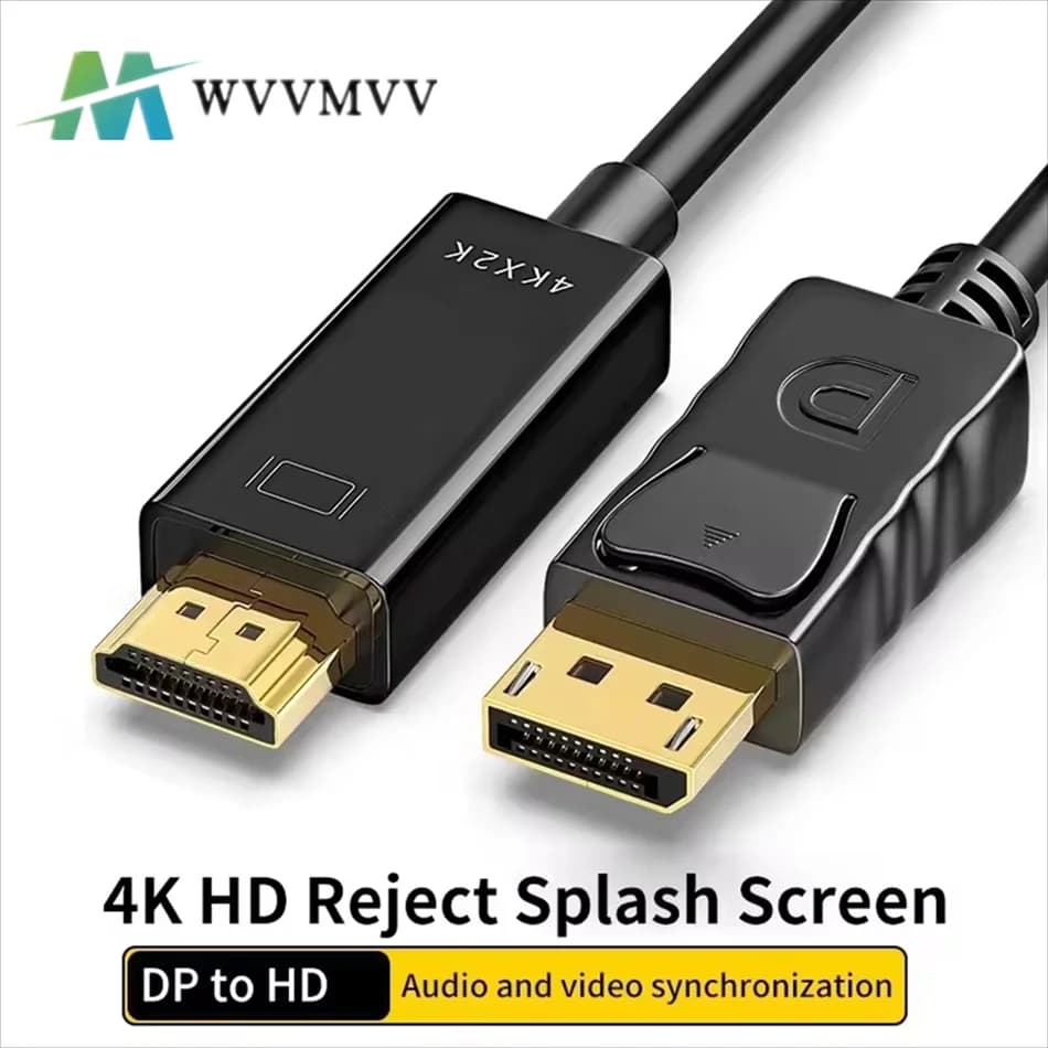 Adattatore compatibile DP DisplayPort a HDMI Connecto Converter cavo da 1,8 m 4K 2K 1080P Per proiettore monitor TV PC desktop portatile