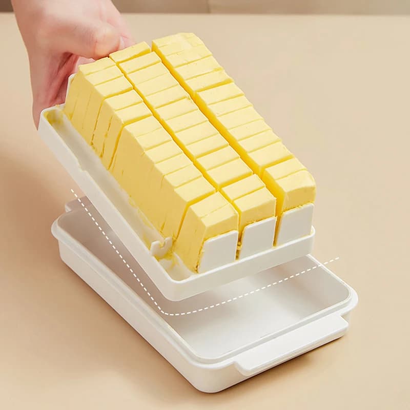 Contenitore per Burro e Formaggio con Coperchio, Scatola per Conservazione Alimenti da Cucina, Contenitore Fresco per Burro da Frigorifero, Utensile da Forno
