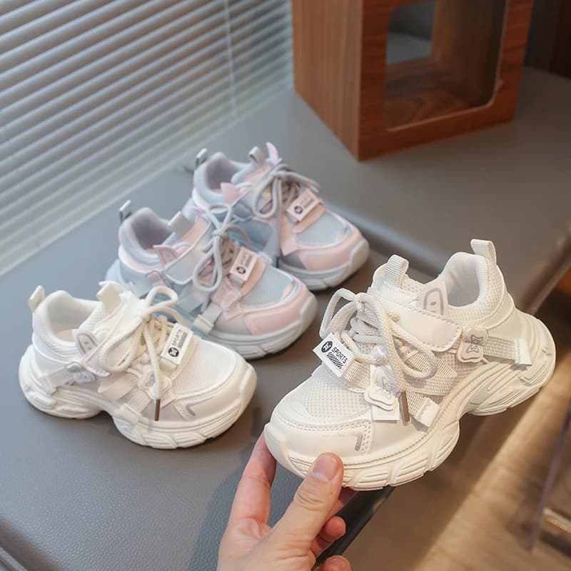 Scarpe Casual per Bambine Primavera Autunno 2026 Nuova Moda Stile Coreano Suola Morbida Antiscivolo Versatili Sneakers da Principessa