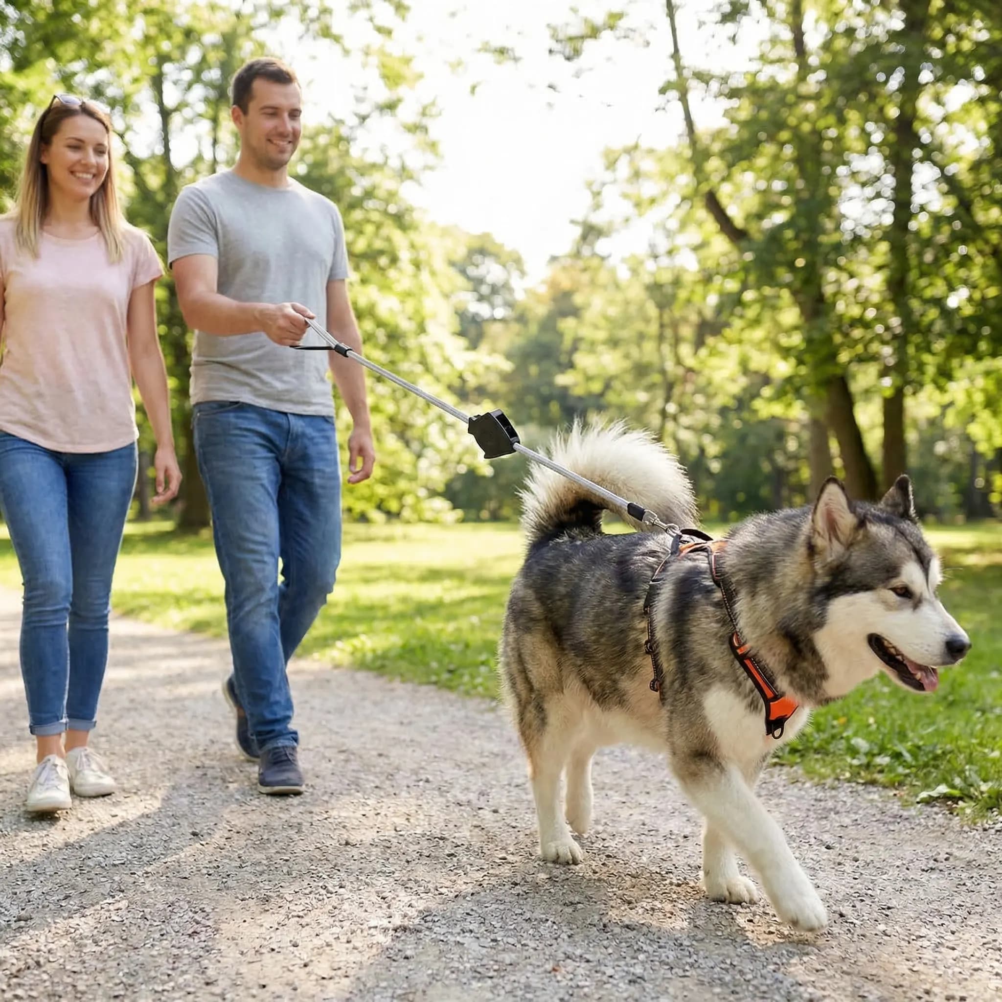 Guinzaglio Retrattile Automatico per Cani, Corda Telescopica Resistente per Addestramento Animali Domestici, Comoda Impugnatura Grande per Guanti e Muffole