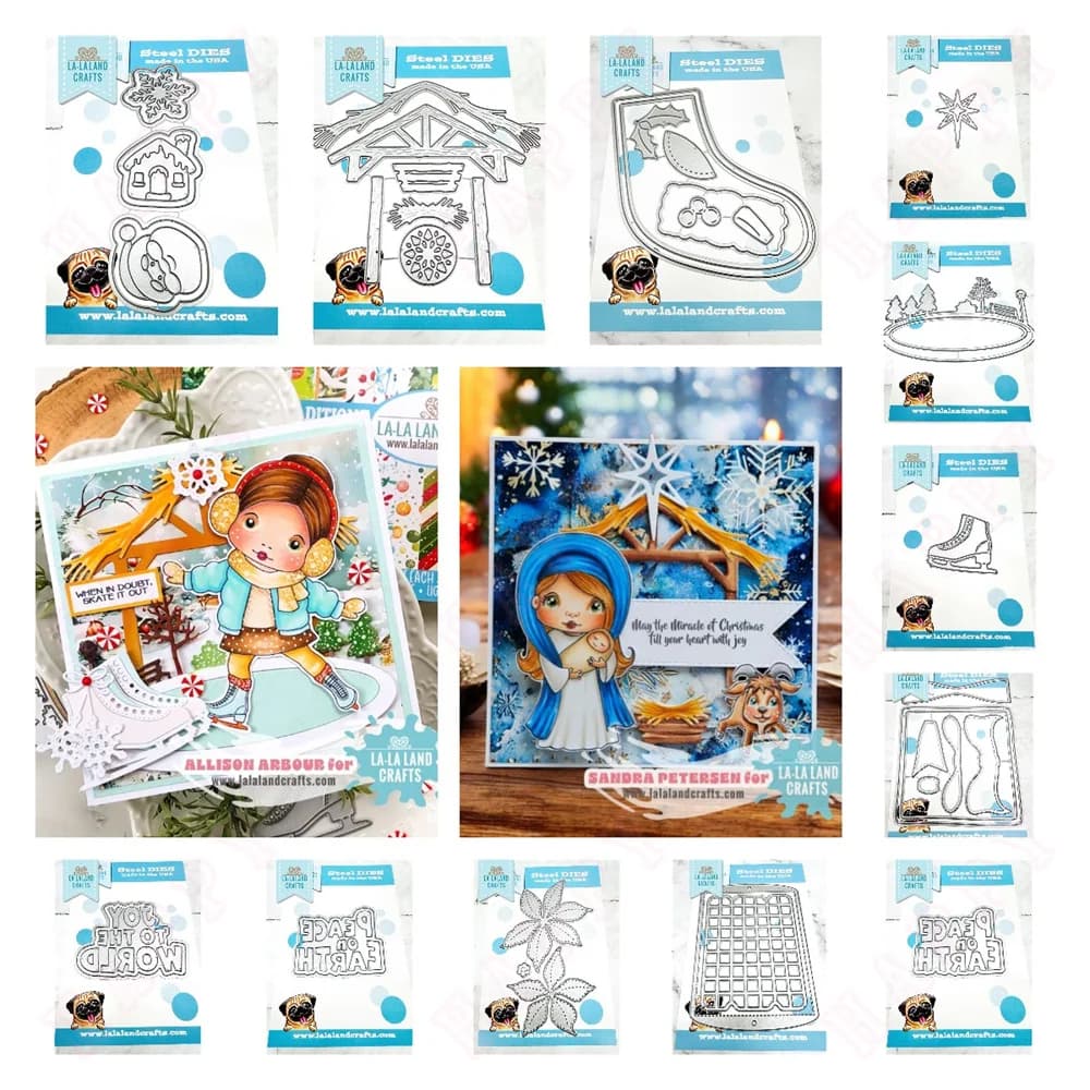 Nuovi biscotti Fustelle in metallo per fai da te Winter Ice Skate Scrapbooking Goffratura decorativa Creazione di cartoline di carta fai da te