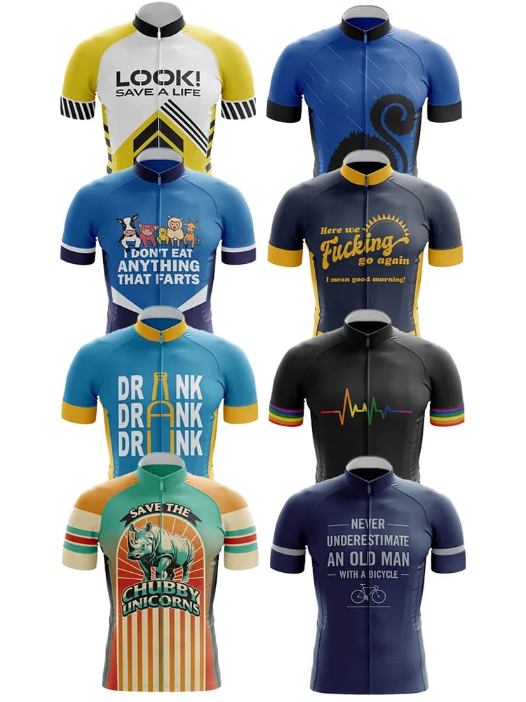 Feel The Burn Cycling Clothing Men's Bike Sweater Men's Bike Sweater Men's Sports Bicycle Sweater Shorts with Cycling Bikes