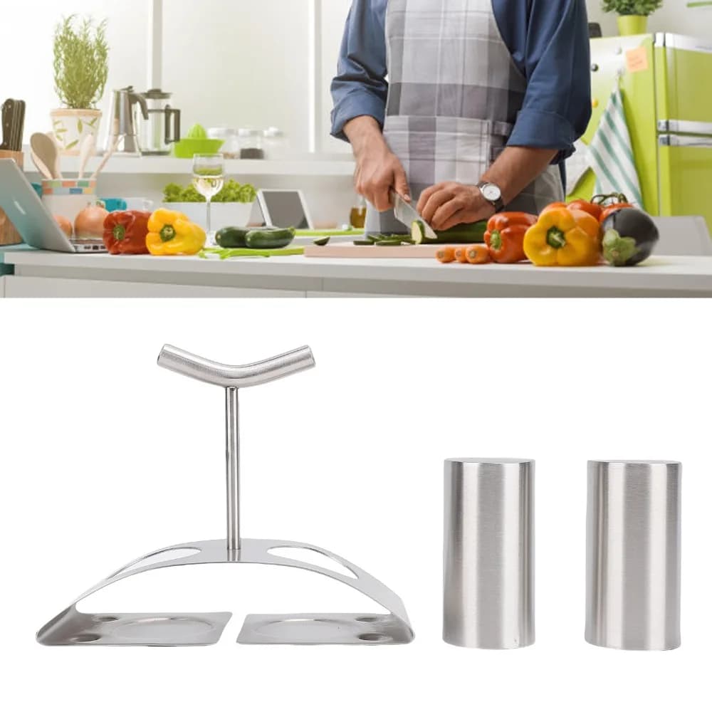 304 Stainless Steel Seasoning Jars with Rack Silver Condiment Bottle Sturdy Construction Practical Spice Shaker Set Dining Table