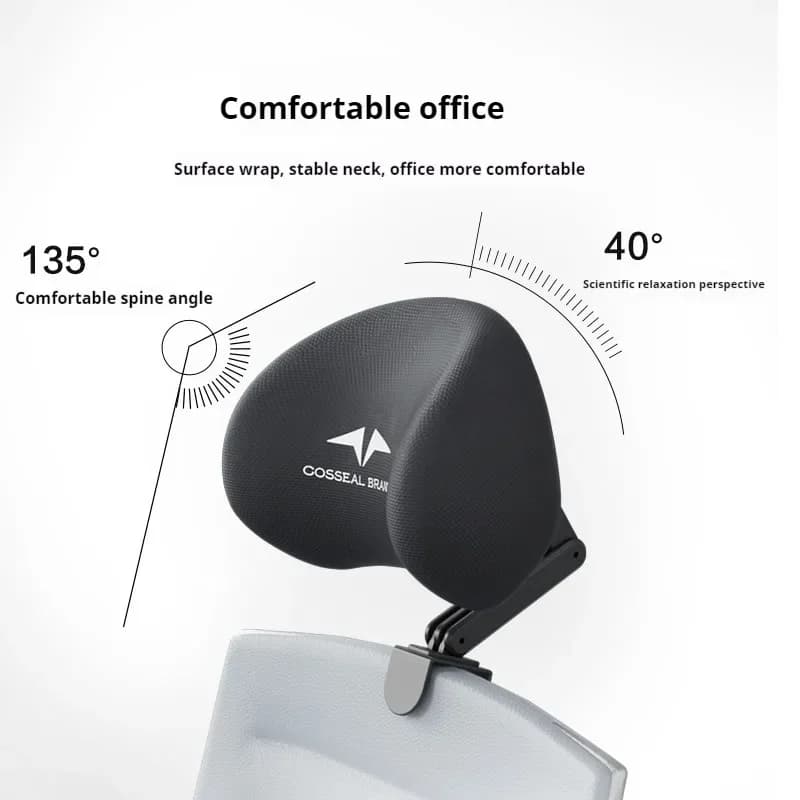 Poggiatesta per Sedia da Ufficio, Comodo Cuscino Universale in Spugna Elastica, Supporto Ergonomico Regolabile per la Testa