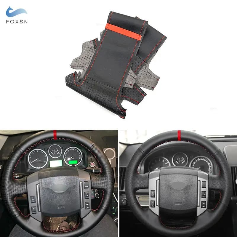 Trecce sul Volante Per Land Rover Freelander 2 2007 2008 2009 2010 2011 2012 Coprivolante Interno Auto Rivestimento In Pelle