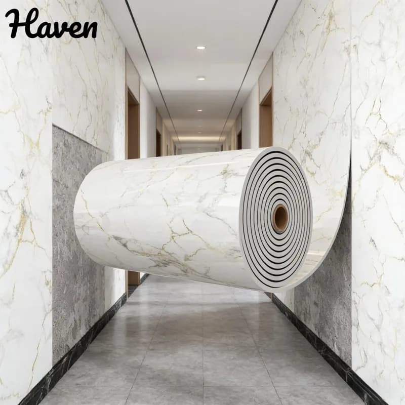 Carta da Parati Adesiva di Lusso Effetto Marmo, Elegante Decorazione Murale per Soggiorno, Adesivi Murali Ecologici con Retro Adesivo