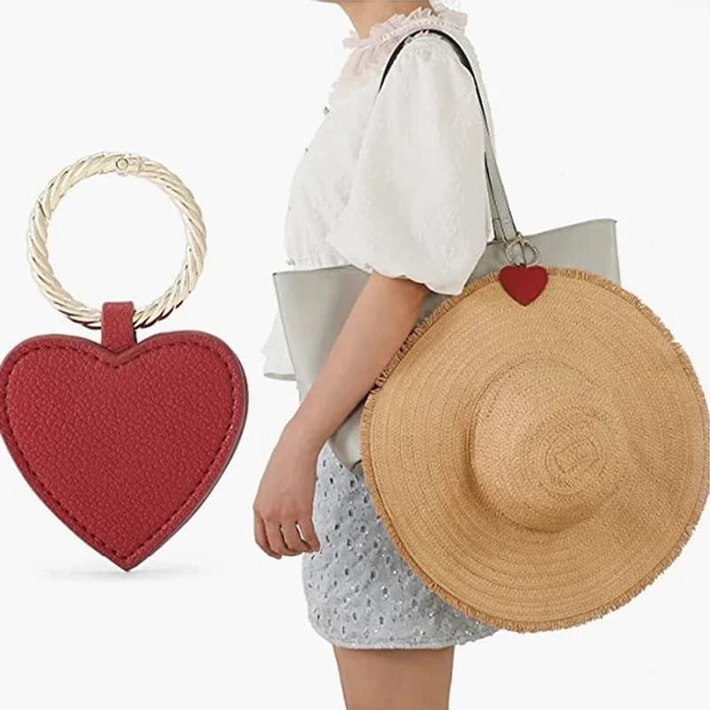 Clip Magnetico per Cappello in Pelle PU, Supporto per Cappello da Sole da Viaggio per Borsa, Zaino, Valigia, Accessorio per Borsa da Viaggio