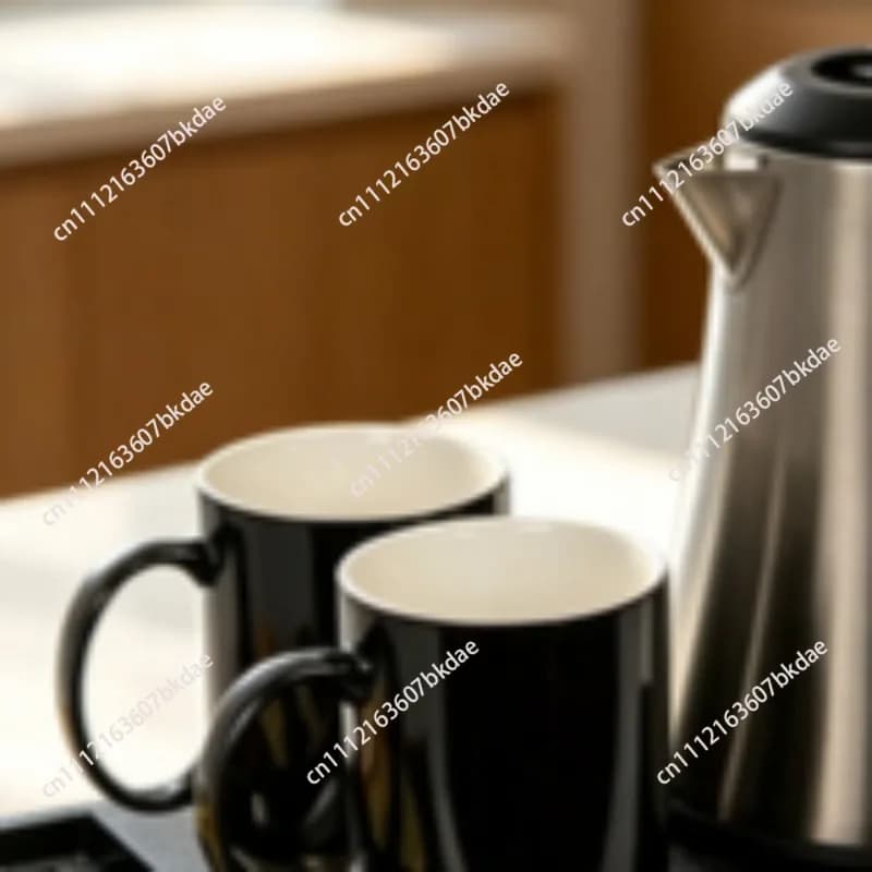 Portable Electric Kettle 0.8 Liters Hotel Kitchen Household Appliances Stainless Steel Tray Set Brewed Water Tea Coffee