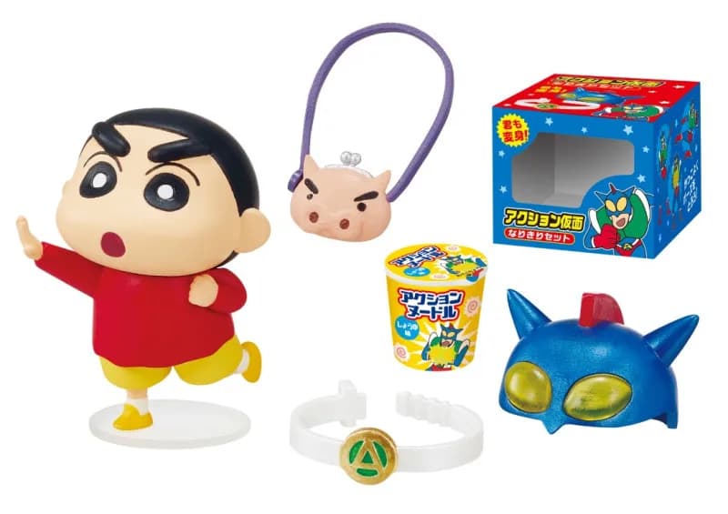 Crayon Shin-chan: Mini Diorama Blind Box - Scena Carrello della Spesa con Personaggio Carino - Modello del Negozio di Sato