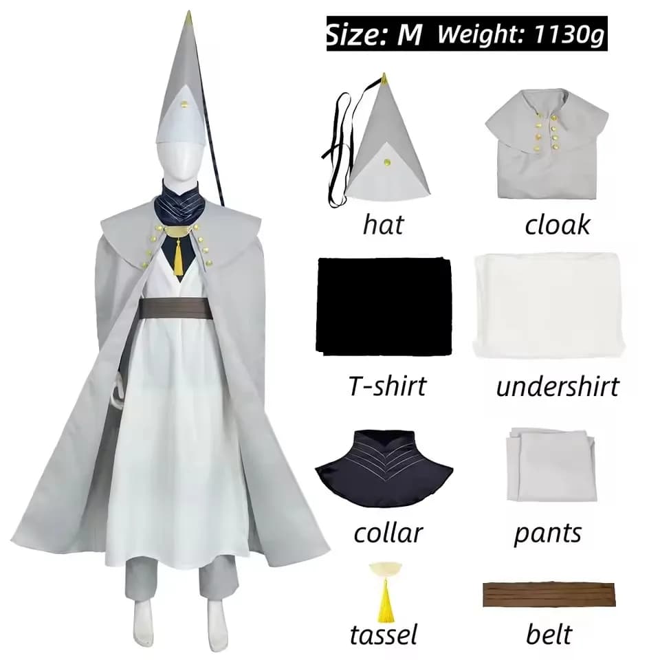 Qifrey Cosplay Costume Witch Hat Atelier Anime Magician Robe Cloak Belt Pointed Hat Set Adult Halloween Carnival Cosplay Outfit