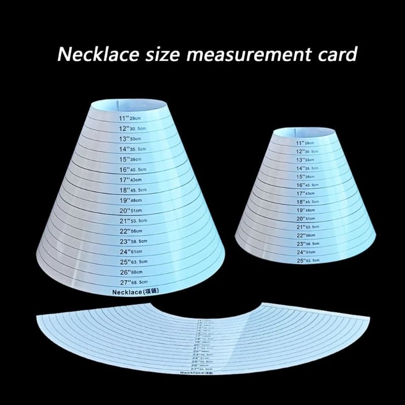 DIY Necklace Rings Sizer Cones Measuring Ruler Circular Gauges Plastic Tool Necklace Measurement Tool for Accurate Necklace