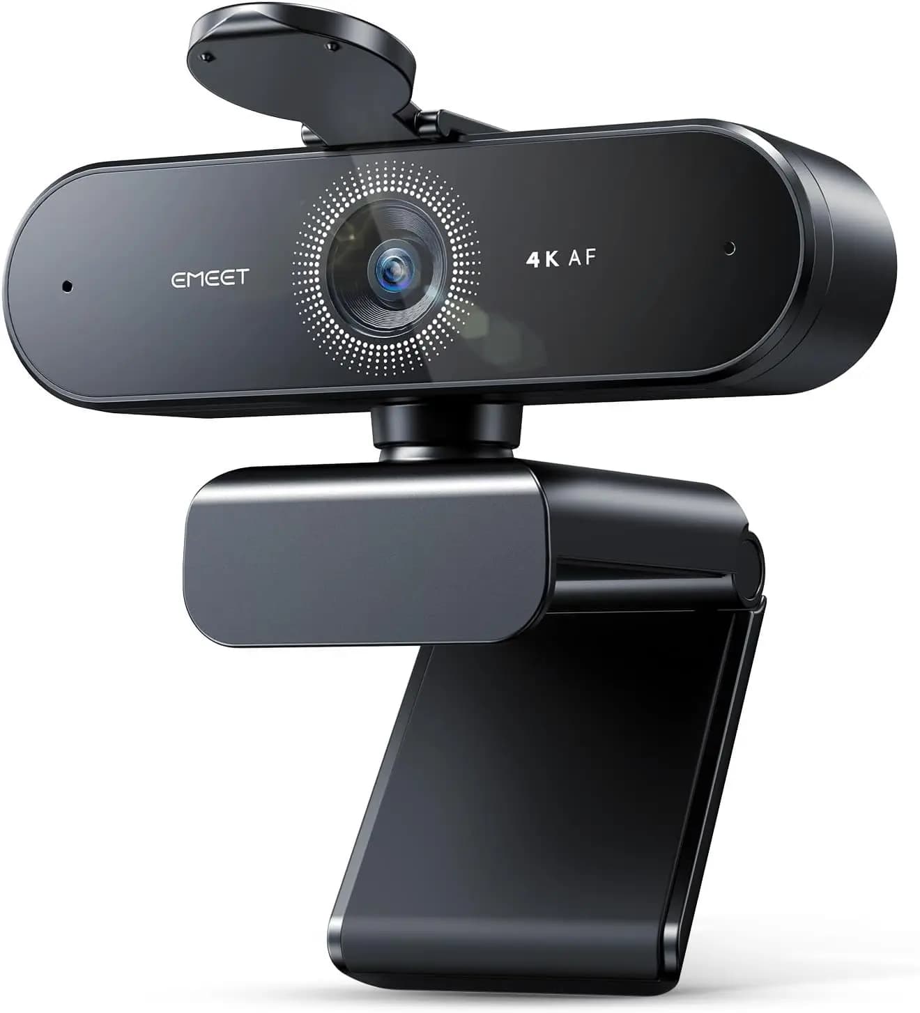 Webcam 4K for PC with autofocus, double microphones, privacy cover - Ideal for business meetings and streaming