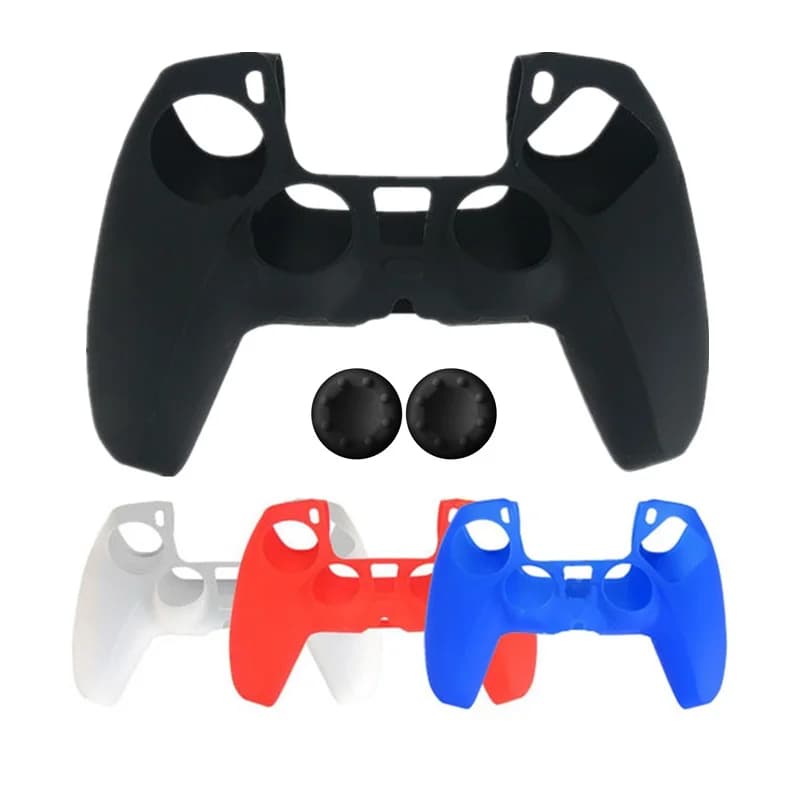 Custodia protettiva in gomma antiscivolo con copertura in silicone per controller Playstation 5 PS5 Dualsense