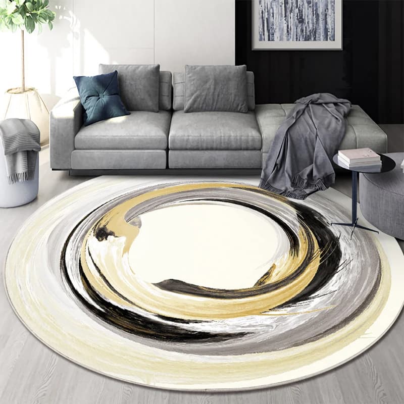 Tappeti rotondi nordici per la decorazione del soggiorno tappeto per la decorazione della camera da letto dell'adolescente tappeto per la casa tappeto antiscivolo tappetino lavabile