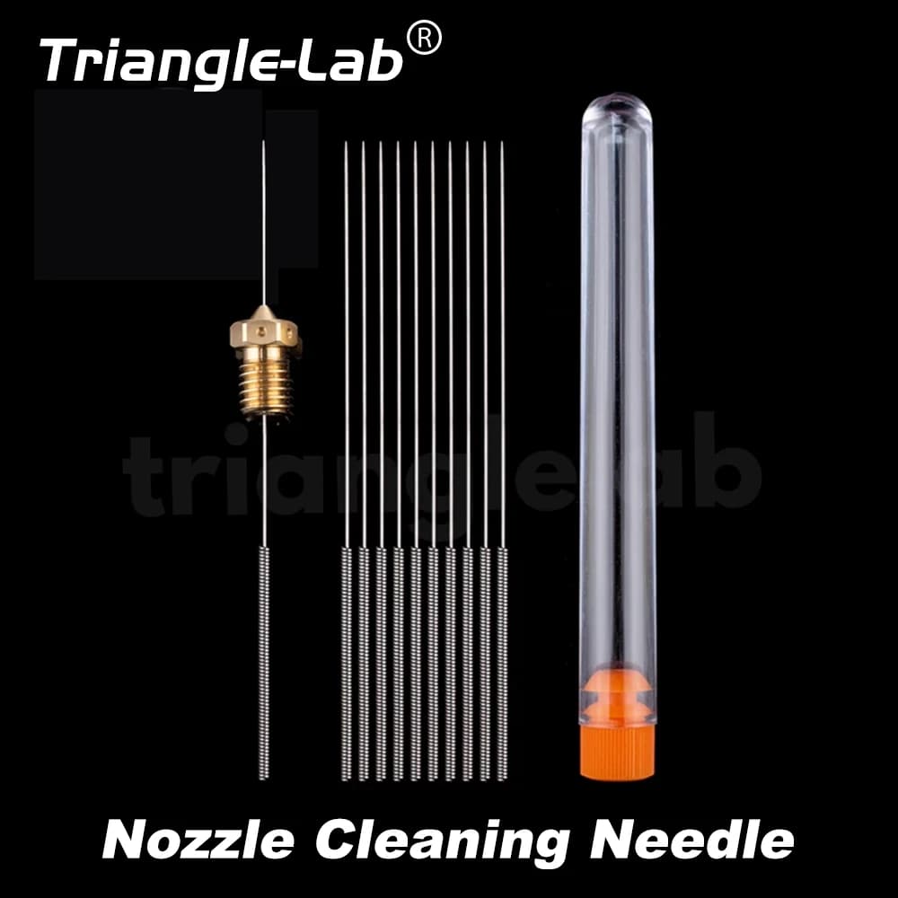 Trianglelab Ago per pulizia in acciaio inossidabile 0,25 mm 0,35 mm Parte trapano per sbloccare l'ugello V6 Ugello MK8 Parti per stampanti 3D hotend