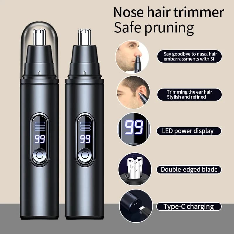Mini tagliacapelli da naso tascabile tagliacapelli indolore naso orecchie capelli sopracciglio trimmer portatile impermeabile per uomo donna