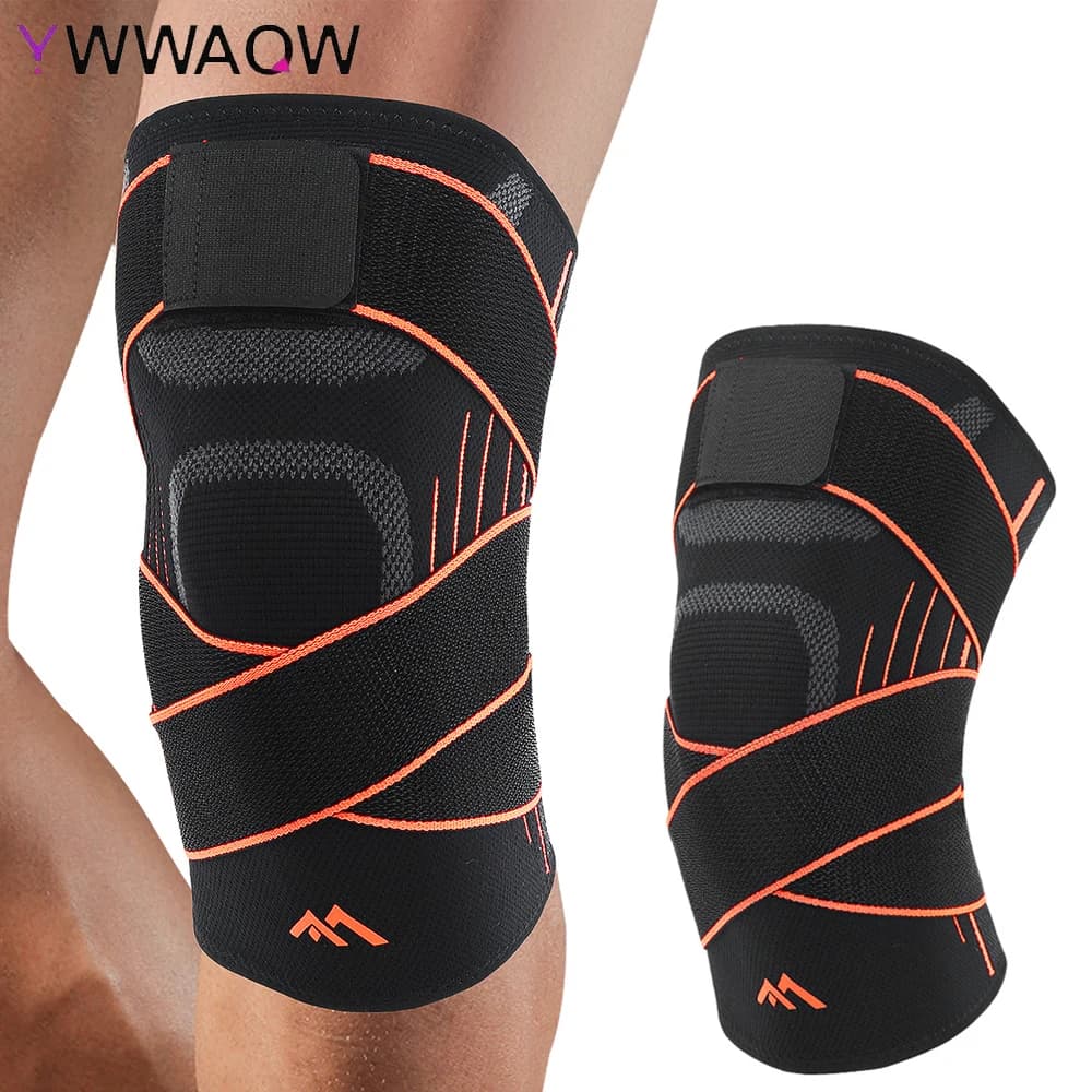 Ginocchiera 1PC con cinghie, manica di compressione del ginocchio regolabile per dolore, artrite, ACL, sollievo dal dolore articolare, tutore di supporto per ginocchio
