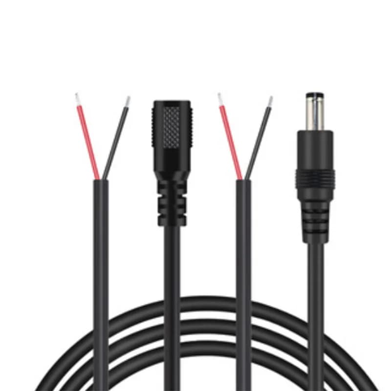 Cavo di prolunga di alimentazione CC da 1 m Cavo a spirale 5.5x2.1mm Maschio Femmina Jack Connettore CC per telecamera di sicurezza CCTV Monitor Pannello solare