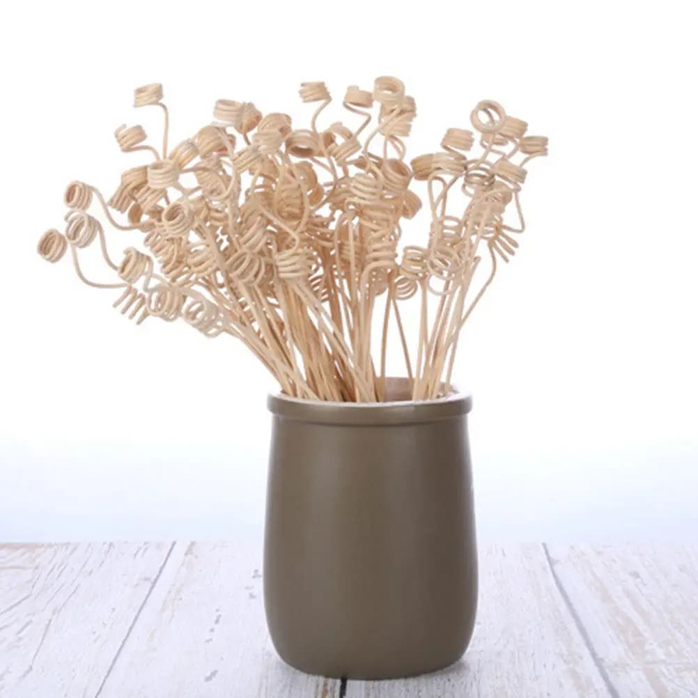 20 Pezzi Bastoncini in Rattan a Doppia Spirale, Diffusori di Fragranza Naturale, Diametro 2mm, 25cm, Bastoncini per Oli Essenziali per la Casa