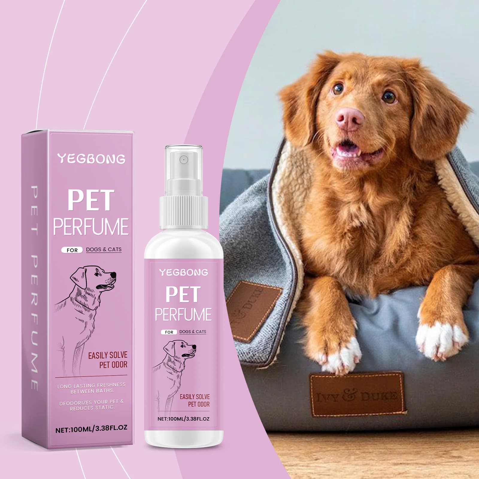 Spray Elimina Odori per Animali Domestici, Pulizia per Cani e Gatti, Rimozione Odori, Spray Deodorante per Ambienti