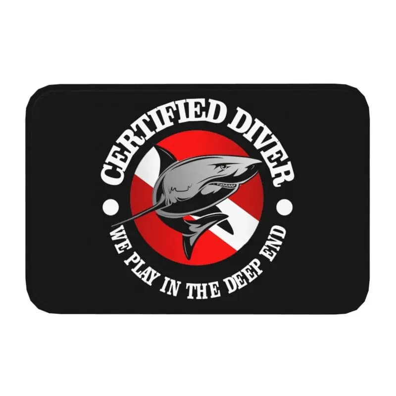 Zerbino da sub personalizzato certificato squalo Tappetino da bagno antiscivolo Tappetino da cucina Tappeto da ingresso per porta del garage da giardino