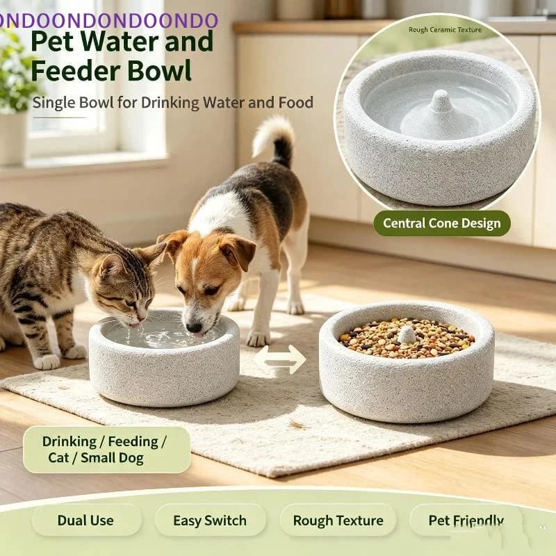 Hamster Food Water Dual Use Bowl Textured Non Slip Surface Anti-tip BPA Free Small Pet Feeder for Gerbils Mice Home Pet Use