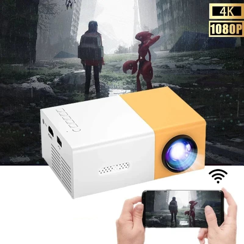 Mini proiettore LED YG300 HD 320x240p compatibile con HDMI USB TF Audio lettore multimediale domestico Proiettore intelligente Viaggio portatile