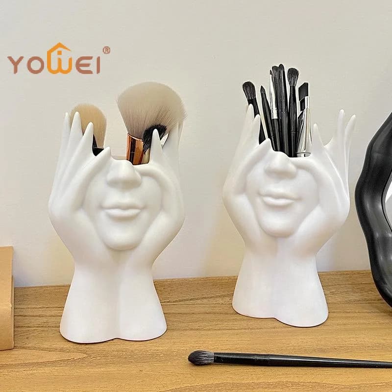 Ultimi arrivi ​ Portaoggetti per Action Figure in Vinile, Organizzatori da Ufficio Creativi a Forma di Corpo Umano, Porta Pennelli da Trucco Multifunzionale