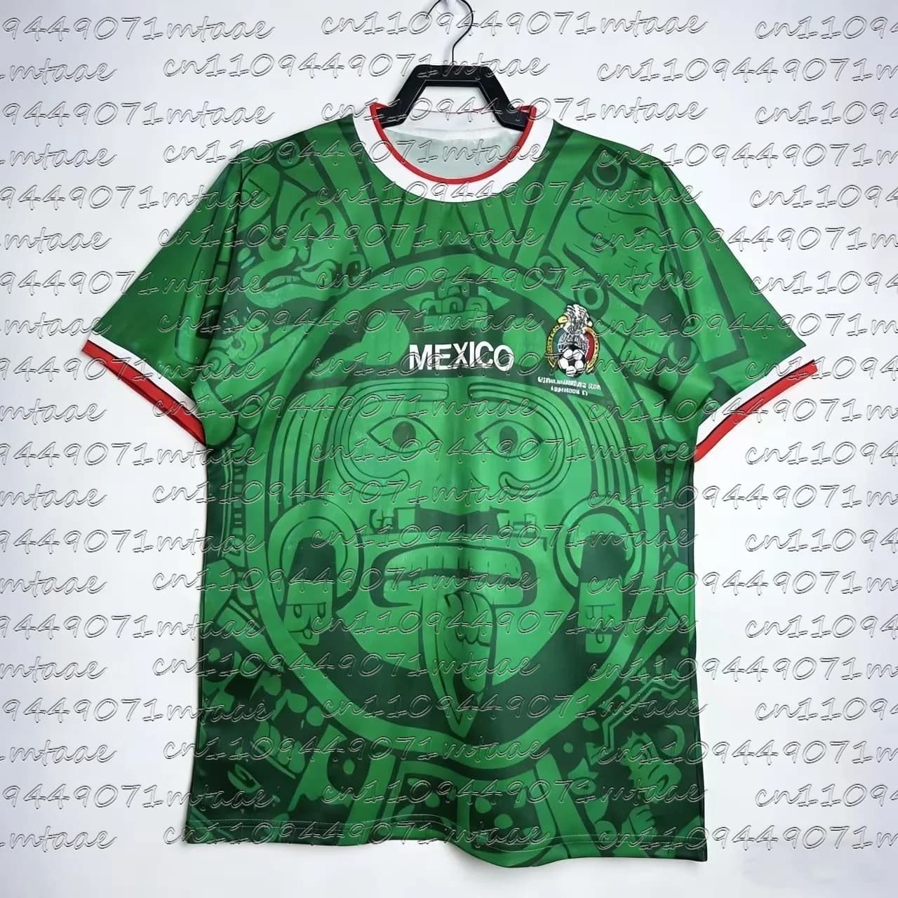 T-shirt con stampa 3D Pietra del Sole Azteca Messicana, Verde Rosso, Emblema Nazionale, Traspirante, Asciugatura Rapida, Top Casual Culturale