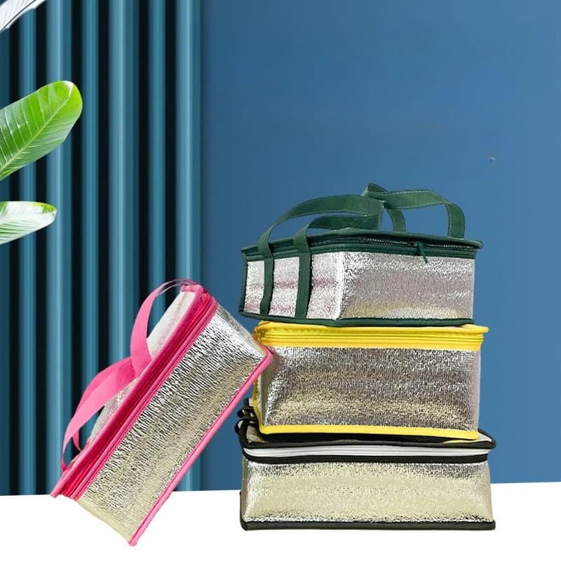 Handheld Pizza Delivery Thermos Packet Pizza Thickened Aluminum Foil Insulated Lunch Box Bag Delivery Cake Ice Pack Bags