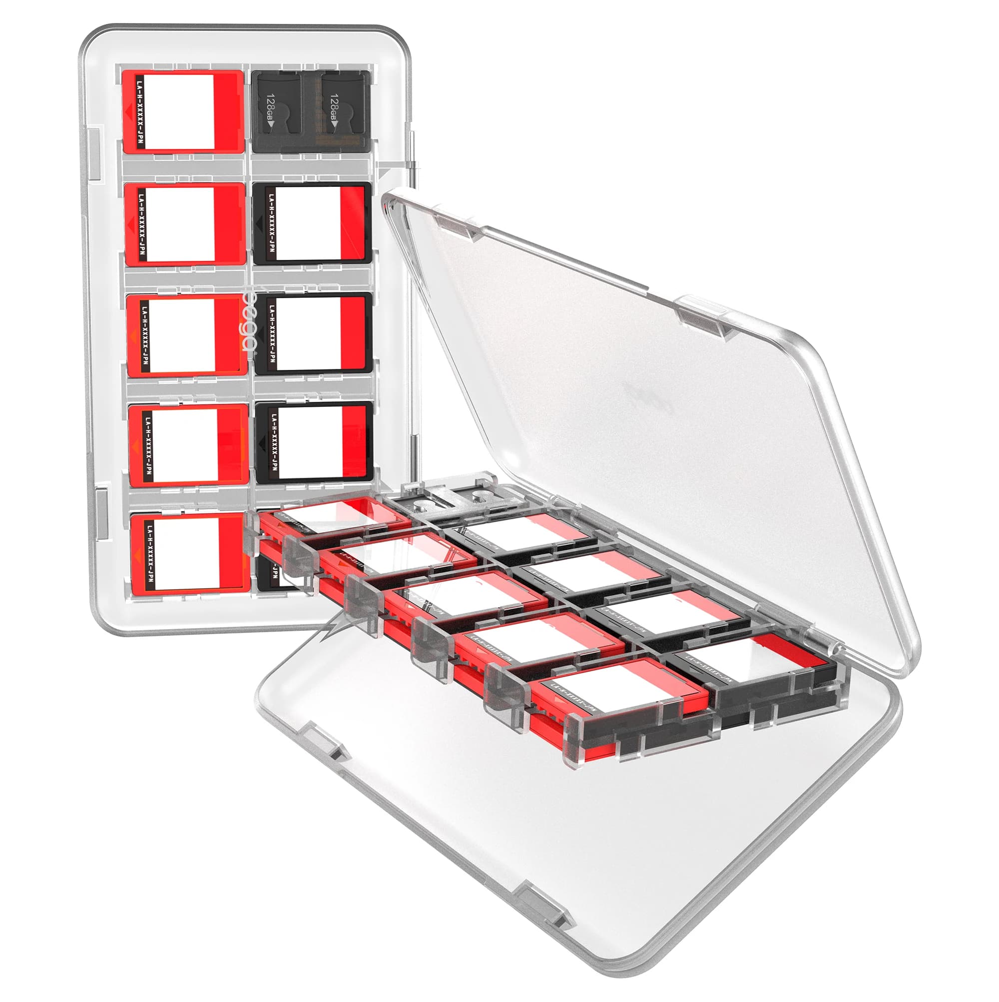 Custodia da gioco per Switch & Switch 2 compatibile con custodia per cartucce da gioco per auto Switch 2 con 20 slot per carte da gioco e scheda di memoria TF